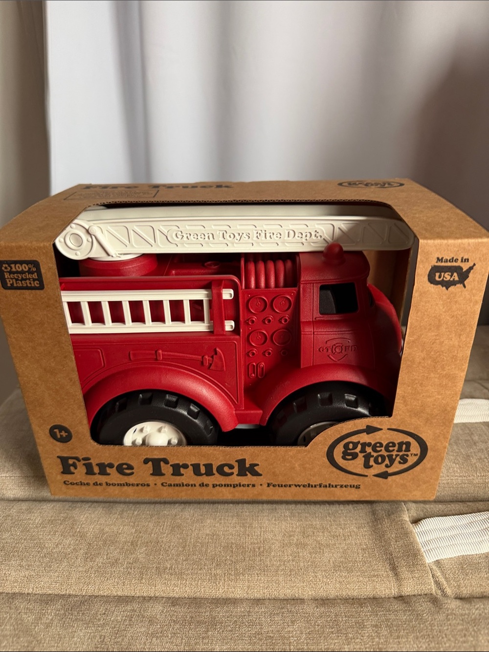 NEW IN BOX GREEN TOYS - Red Fire Truck for Kids